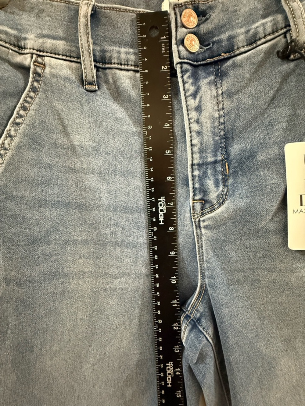 Nicole Miller Flex Denim Jeans Sz 12 Light Wash High Rise Bootcut Stretch NWT - Picture 14 of 15